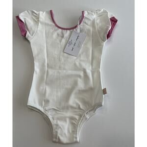 Omi Jo Cap Sleeve Leotard Off White 3T NWT
